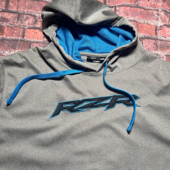 Polaris Vapor RZR Embroidered Logo ATV UTV Hoodie Sweatshirt Men Sz L Y2K - Picture 2 of 7